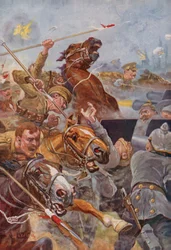 The Charge of the 9th Lancers During the Retreat from Mons